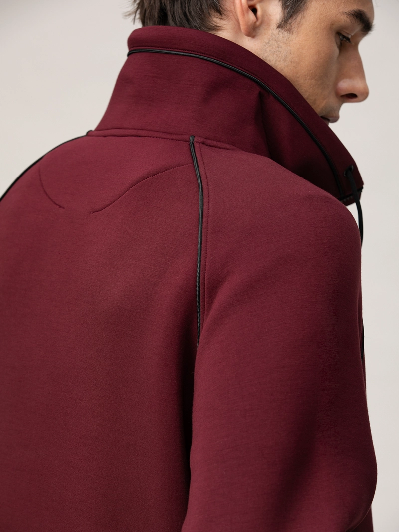 CHAQUETA DEPORTIVA CON MEDIA CREMALLERA Y CUELLO ALTO - 4