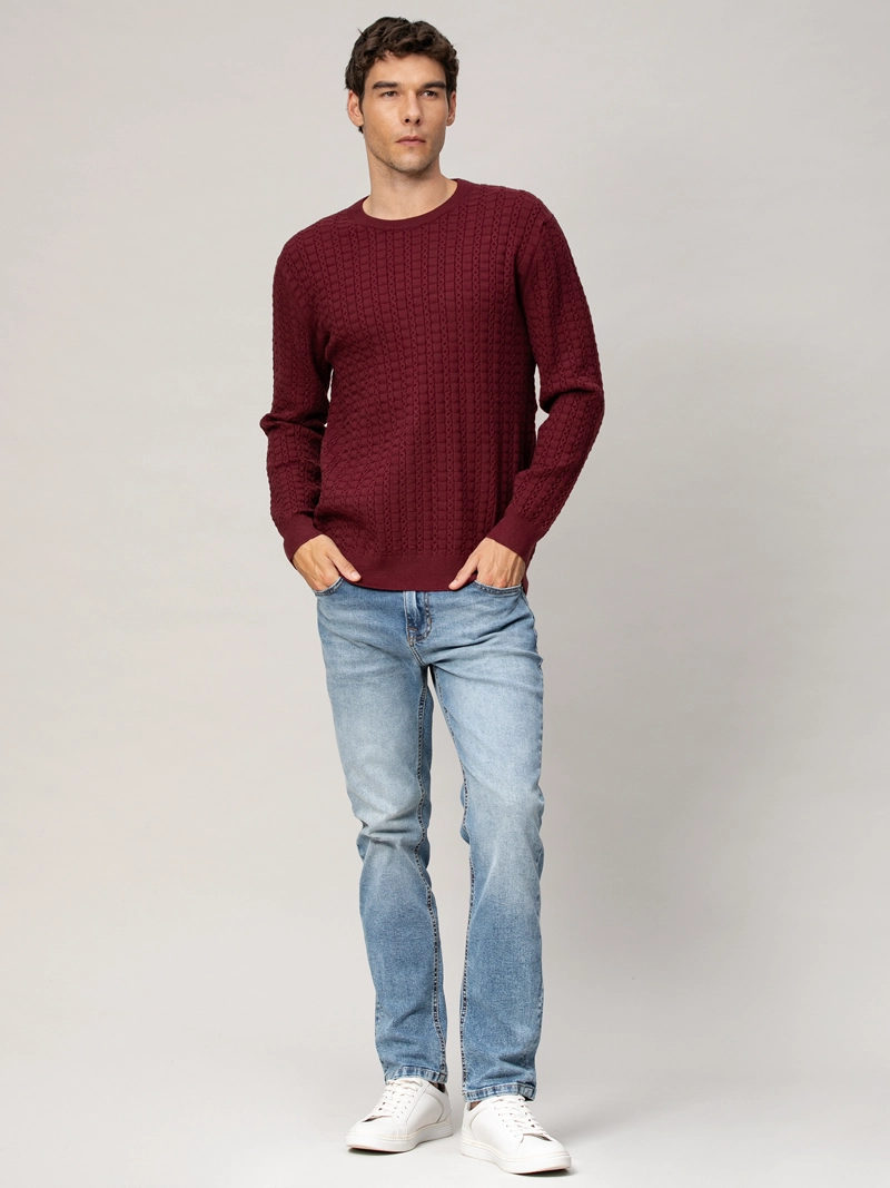 SWEATER CON TEJIDO DE PATRON DE CABLE - 2