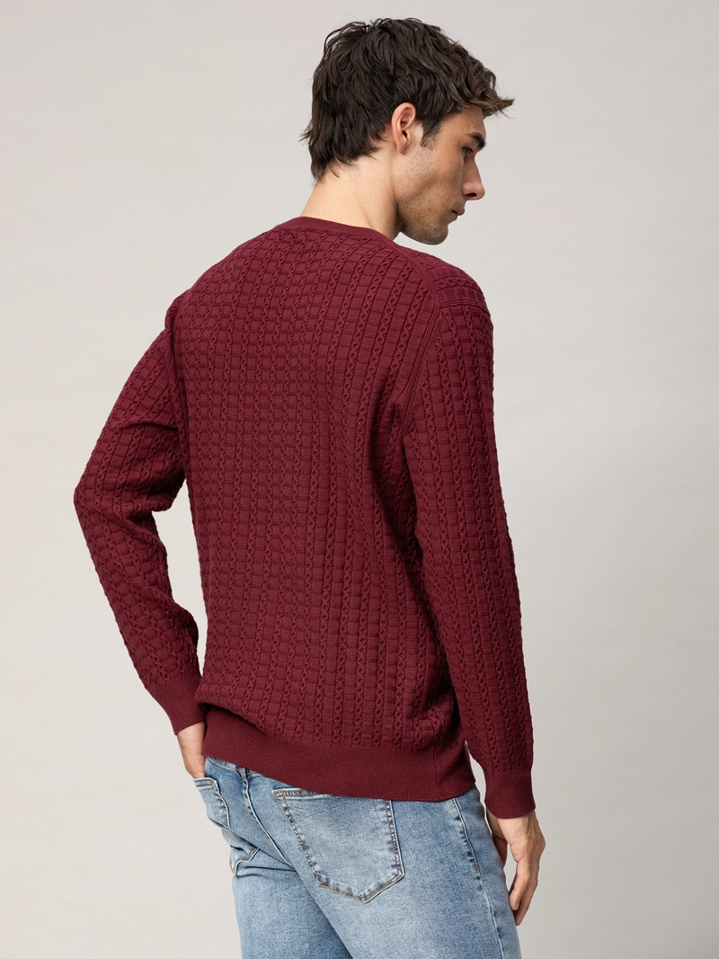 SWEATER CON TEJIDO DE PATRON DE CABLE - 3