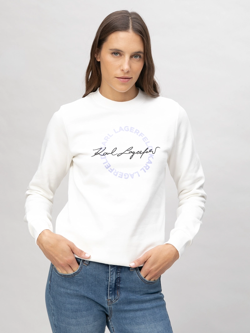 POLERON DE CUELLO REDONDO CON FIRMA DE KARL - 4