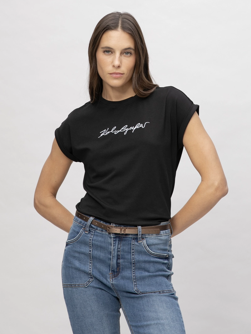 POLERA SIN MANGAS CON ESTAMPADO DE KARL - 1
