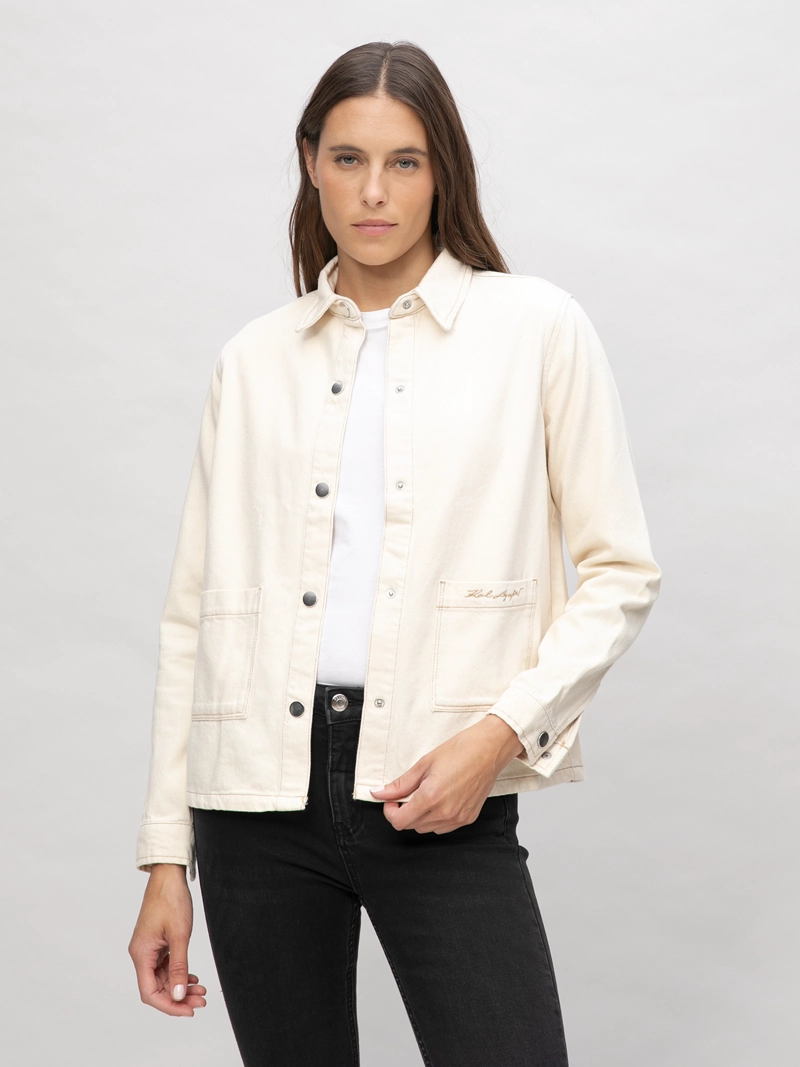 SOBRECAMISA EN DENIM CON BOLSILLOS - 1