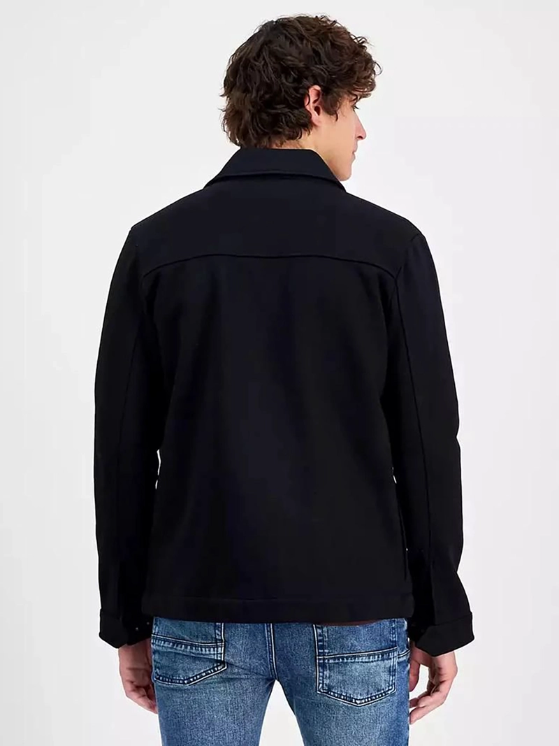 CHAQUETA TIPO SOBRECAMISA EN SARGA CON CREMALLERA OCULTA - 2