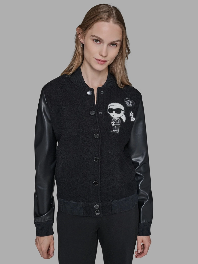 CHAQUETA VARSITY CON PARCHES DE KARL - 1