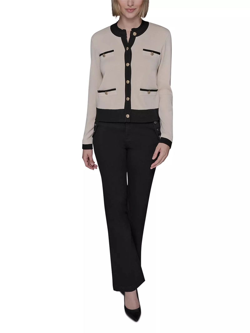 CARDIGAN CON BOTONES Y BOLSILLOS DECORATIVOS - 2