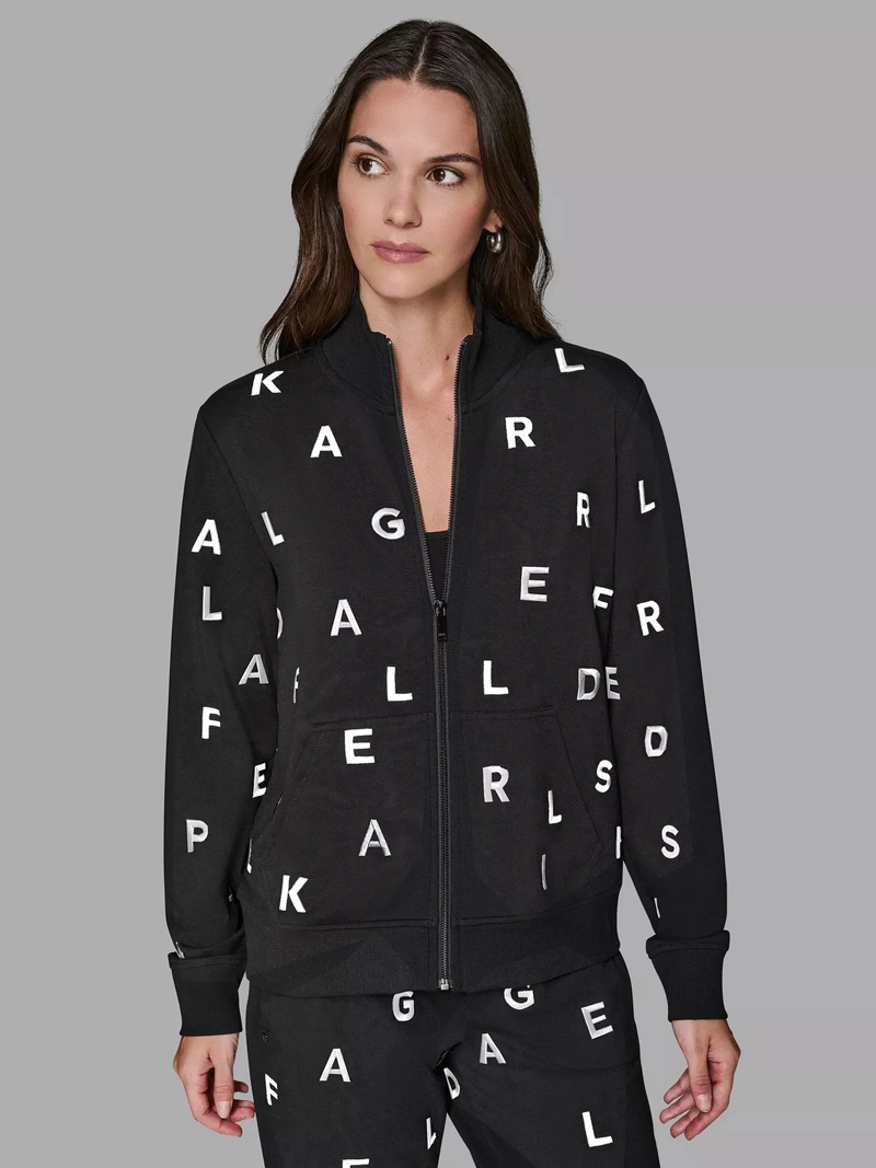 CHAQUETA DEPORTIVA CON LOGO DISPERSO INTEGRAL - 1