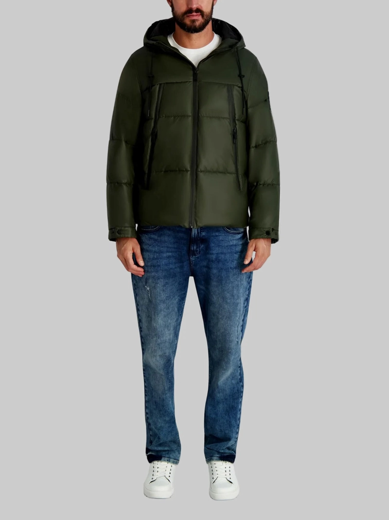 CHAQUETA PUFFER CON GORRO Y BOLSILLOS GRANDES - 2