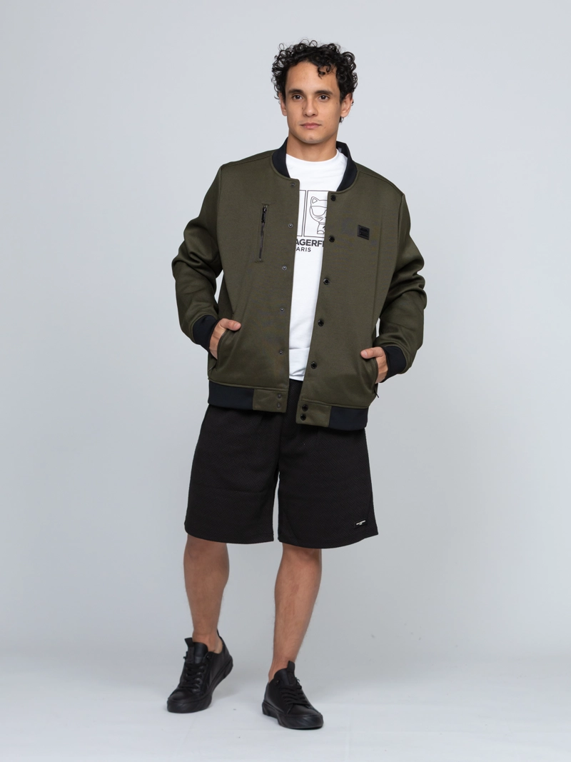 CHAQUETA VARSITY CON DETALLES DE CREMALLERA - 2