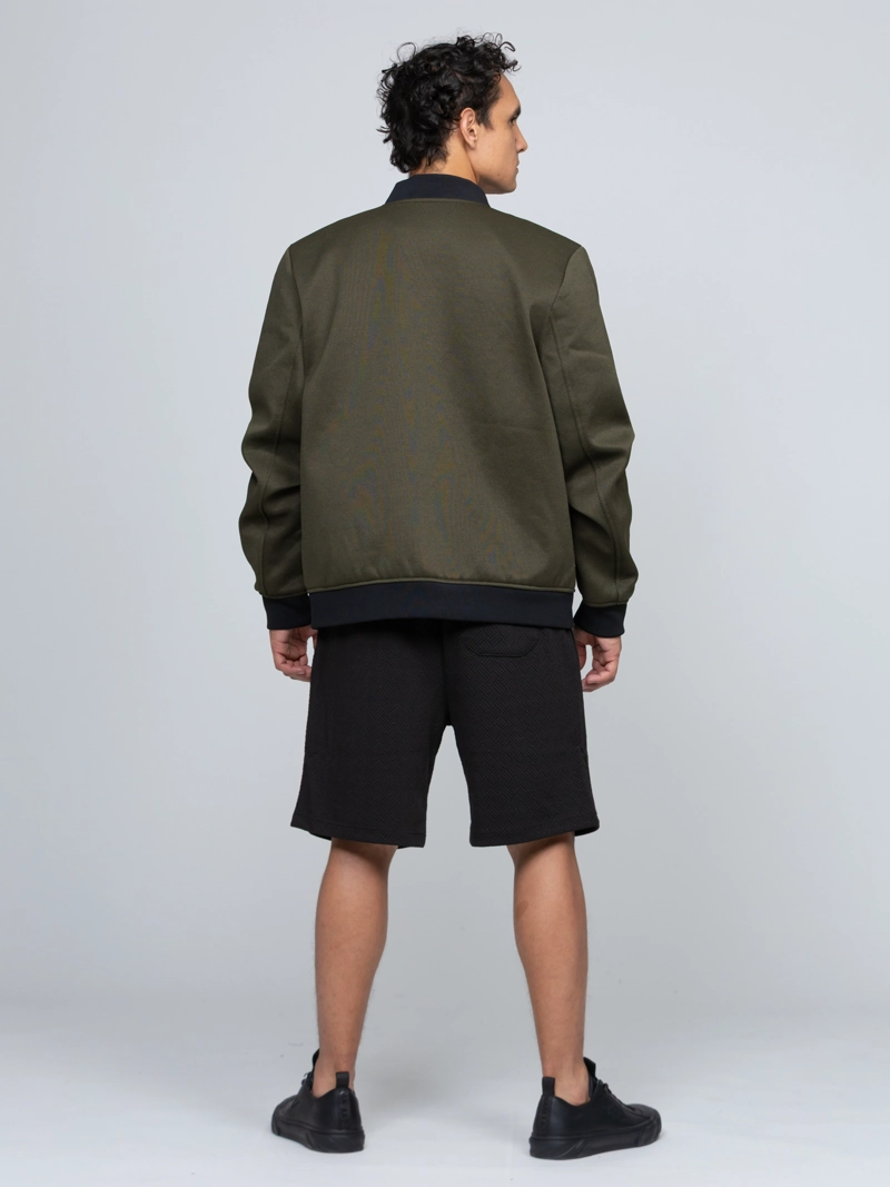 CHAQUETA VARSITY CON DETALLES DE CREMALLERA - 3