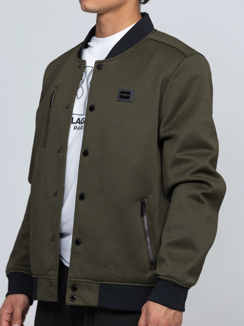 CHAQUETA VARSITY CON DETALLES DE CREMALLERA - 5