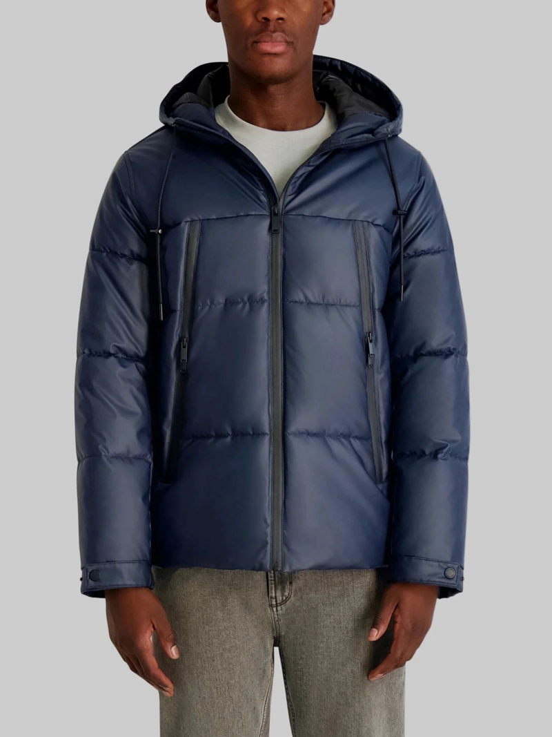 CHAQUETA PUFFER CON GORRO Y BOLSILLOS GRANDES - 1