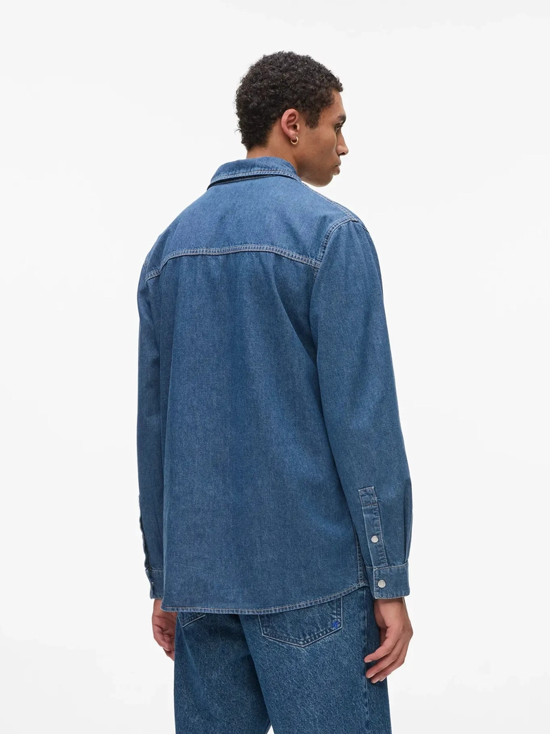 CAMISA DENIM REGULAR FIT CON LOGO - 2