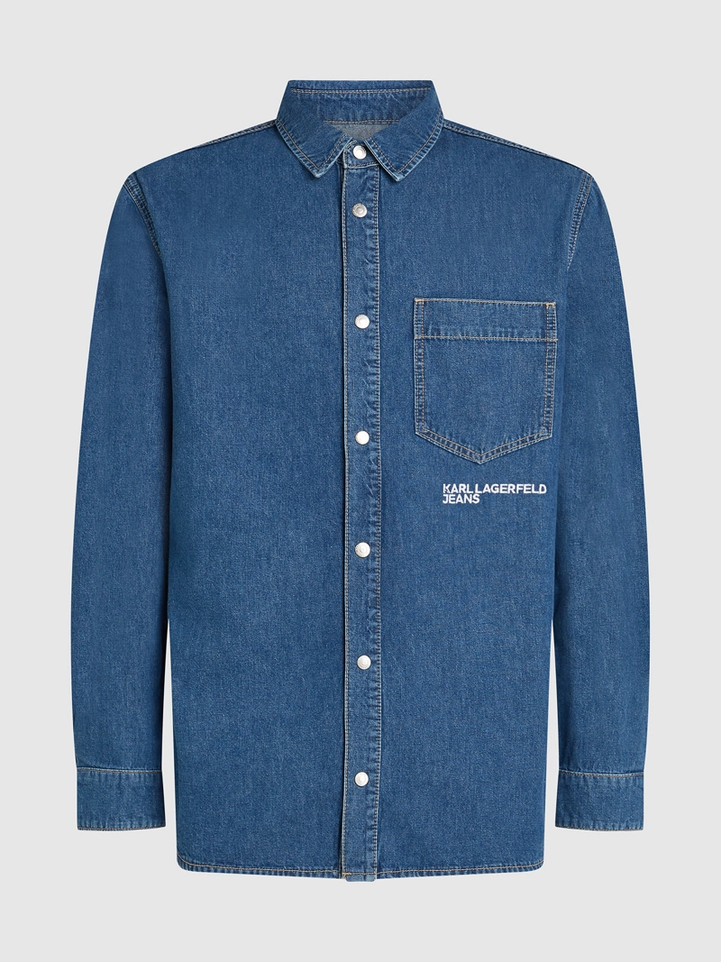 CAMISA DENIM REGULAR FIT CON LOGO - 3