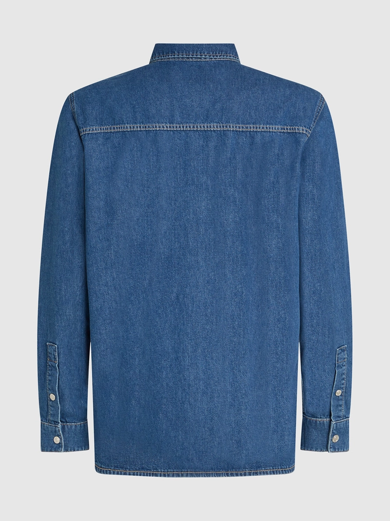 CAMISA DENIM REGULAR FIT CON LOGO - 4