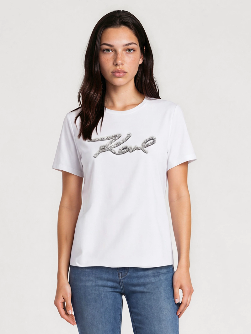 POLERA CON GRAFICO DE FIRMA DE KARL - 1
