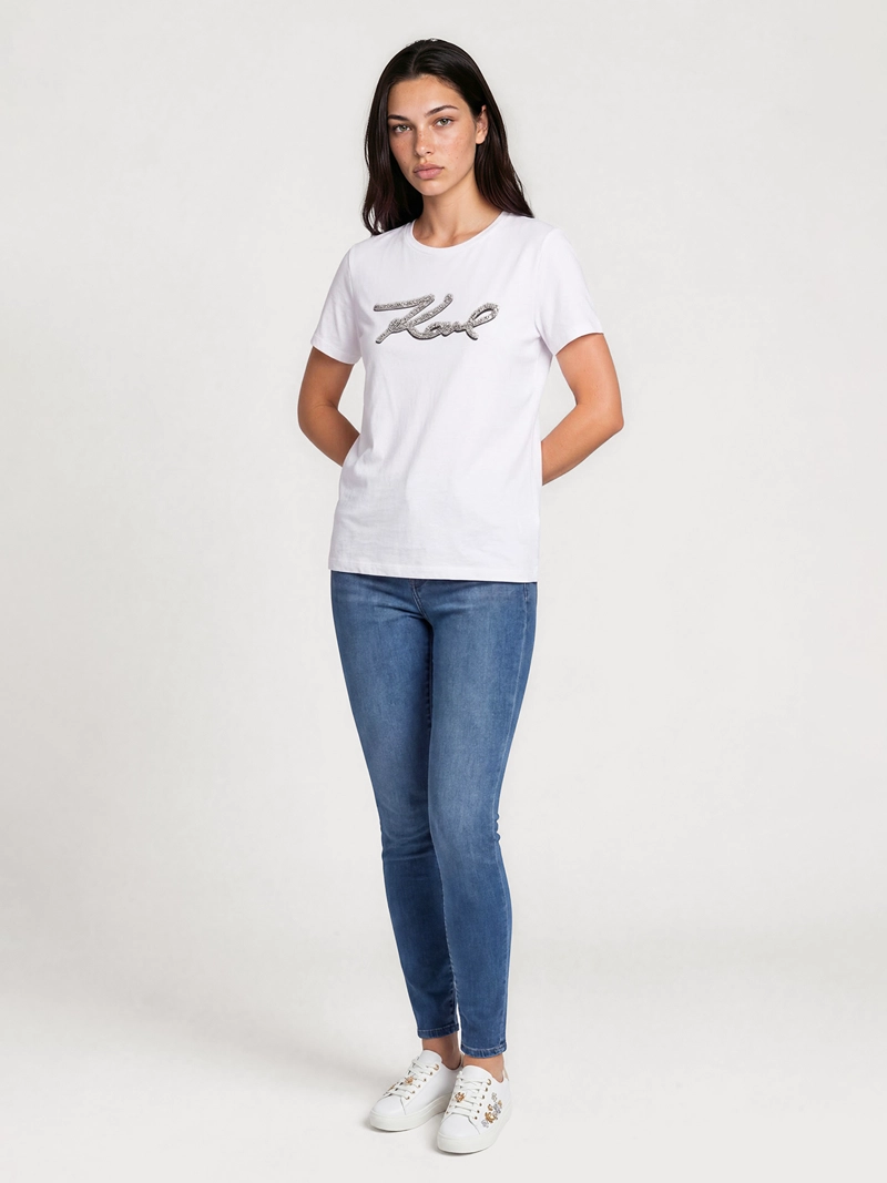 POLERA CON GRAFICO DE FIRMA DE KARL - 2