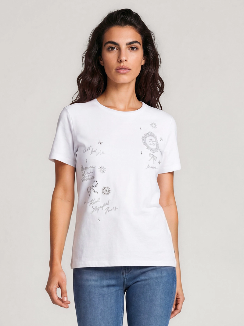 POLERA DE MANGA CORTA CON DETALLES DISTINTIVOS DE KARL - 1