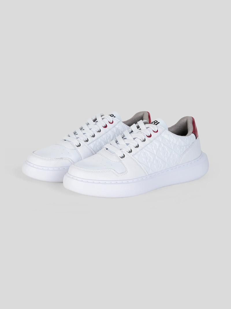 ZAPATILLAS DE CUERO CON LOGO LATERAL GRABADO - 1