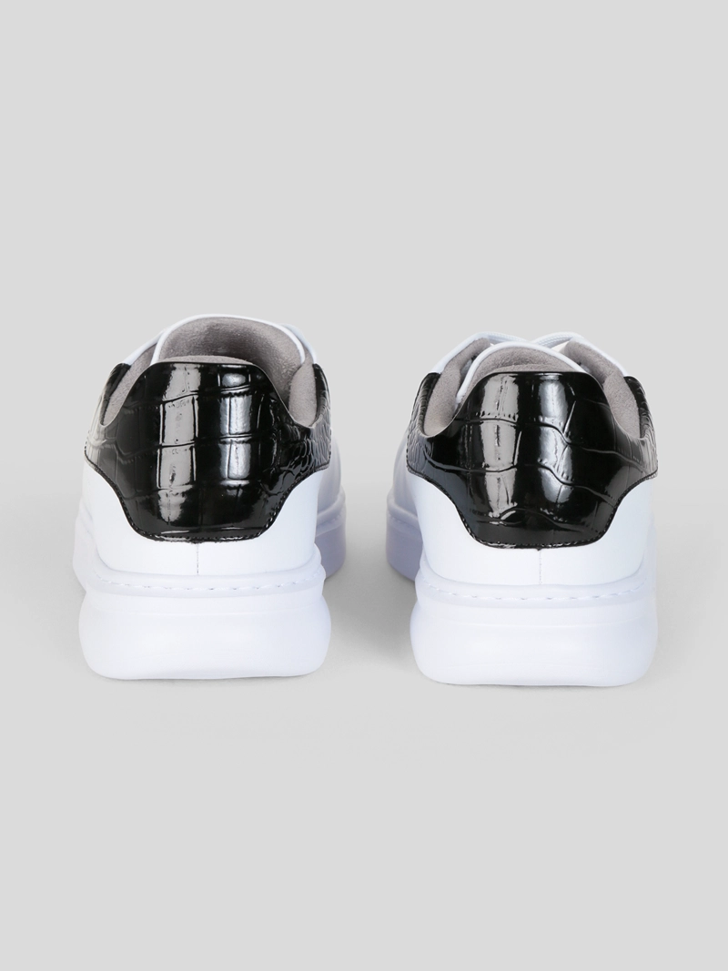 ZAPATILLAS DE CUERO CON EFECTO CROCO DE CORTE BAJO - 3