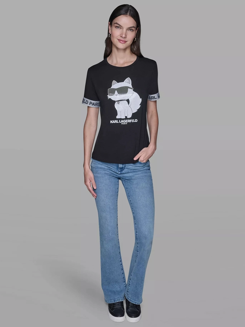 POLERA CON ESTAMPADO DE CHOUPETTE Y LOGO EN LAS MANGAS - 2