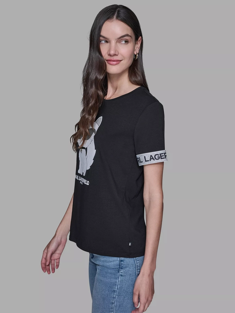 POLERA CON ESTAMPADO DE CHOUPETTE Y LOGO EN LAS MANGAS - 4