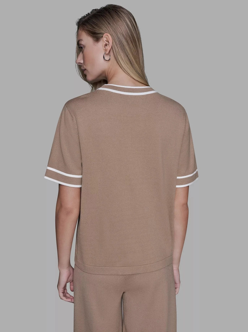 SWEATER DE CUELLO REDONDO CON CINTA DE LOGO - 4