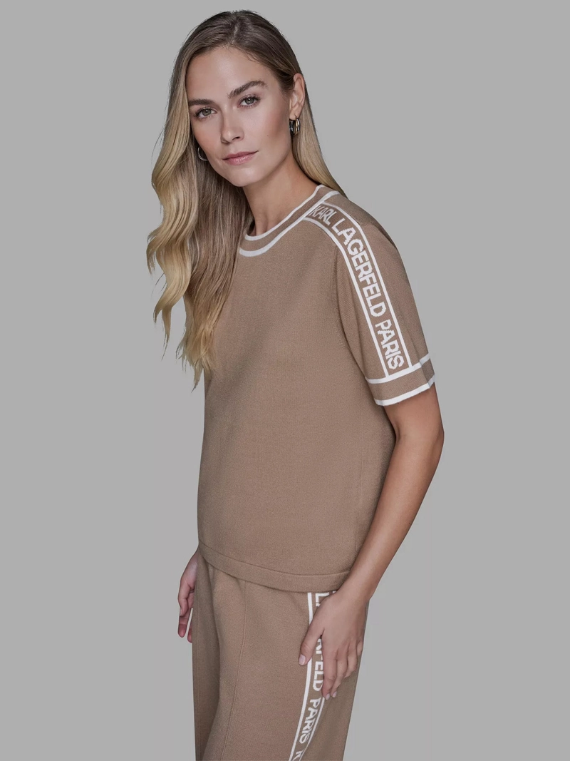 SWEATER DE CUELLO REDONDO CON CINTA DE LOGO - 5
