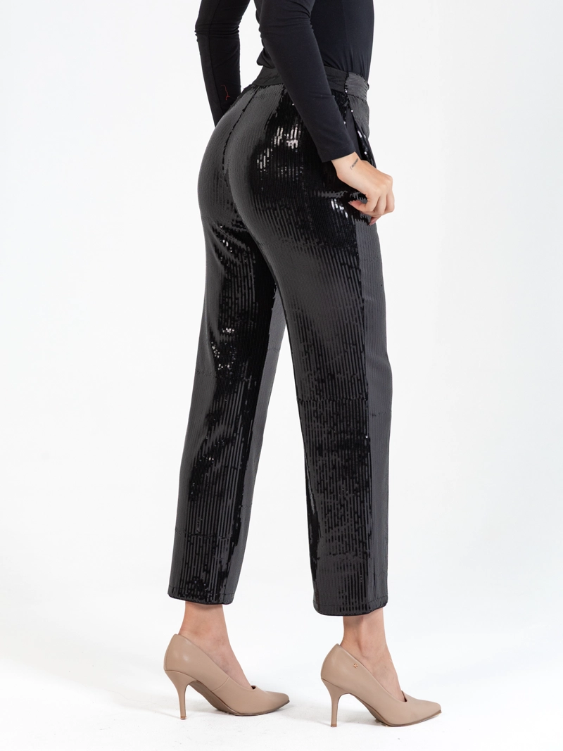 PANTALON RECTO CON LENTEJUELAS - 4