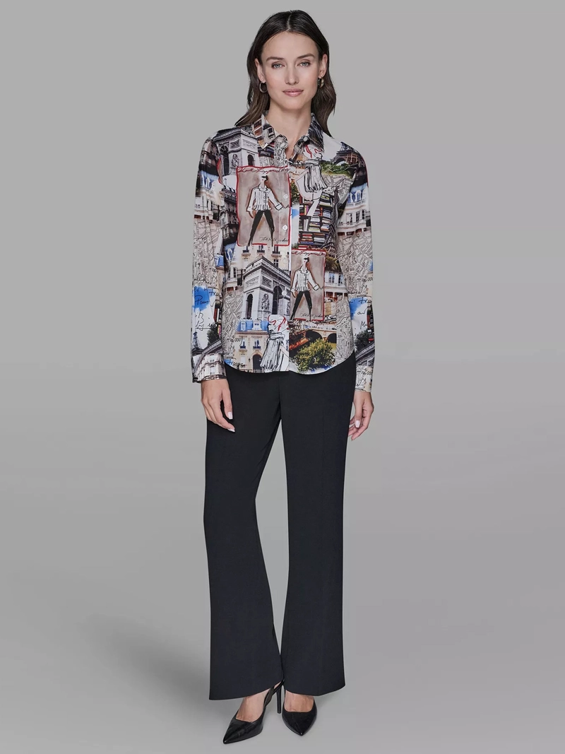 CAMISA DE MANGA LARGA CON ESTAMPADO DE CIUDAD - 2
