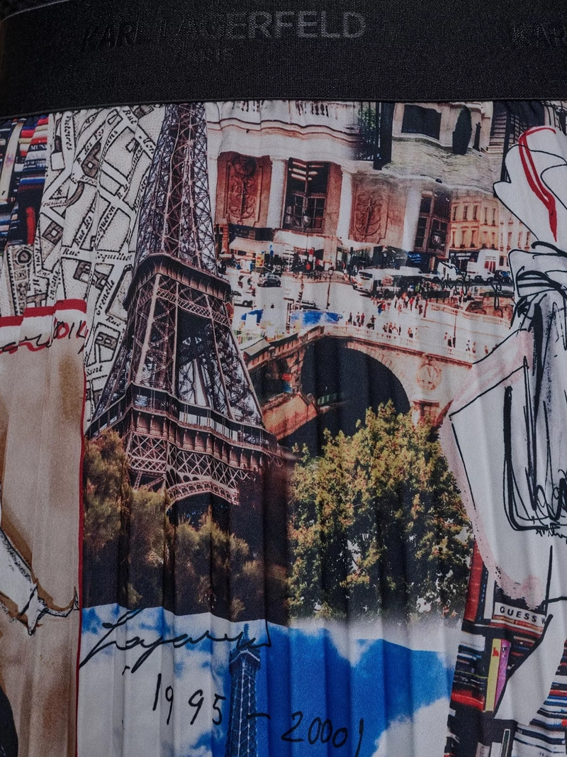 FALDA PLISADA CON ESTAMPADO DE CIUDAD - 6
