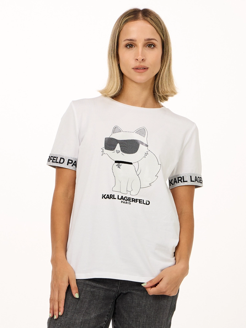 POLERA CON ESTAMPADO DE CHOUPETTE Y LOGO EN LAS MANGAS - 1