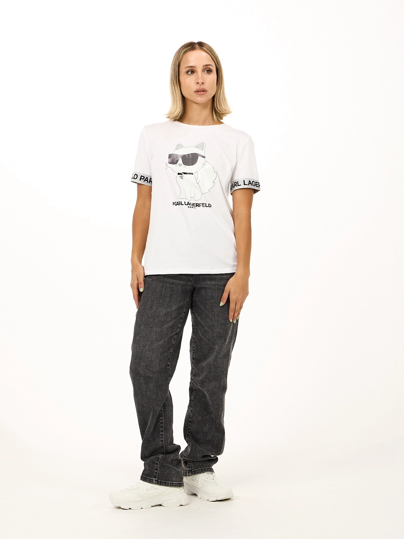 POLERA CON ESTAMPADO DE CHOUPETTE Y LOGO EN LAS MANGAS - 2