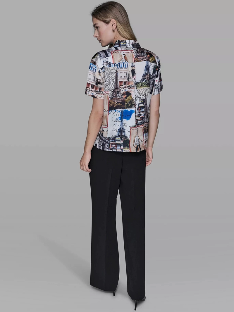 CAMISA DE MANGA CORTA CON ESTAMPADO DE CIUDAD - 3
