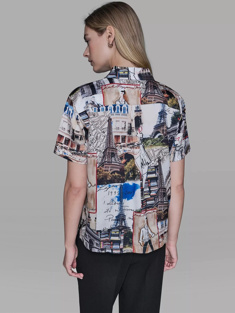 CAMISA DE MANGA CORTA CON ESTAMPADO DE CIUDAD - 5