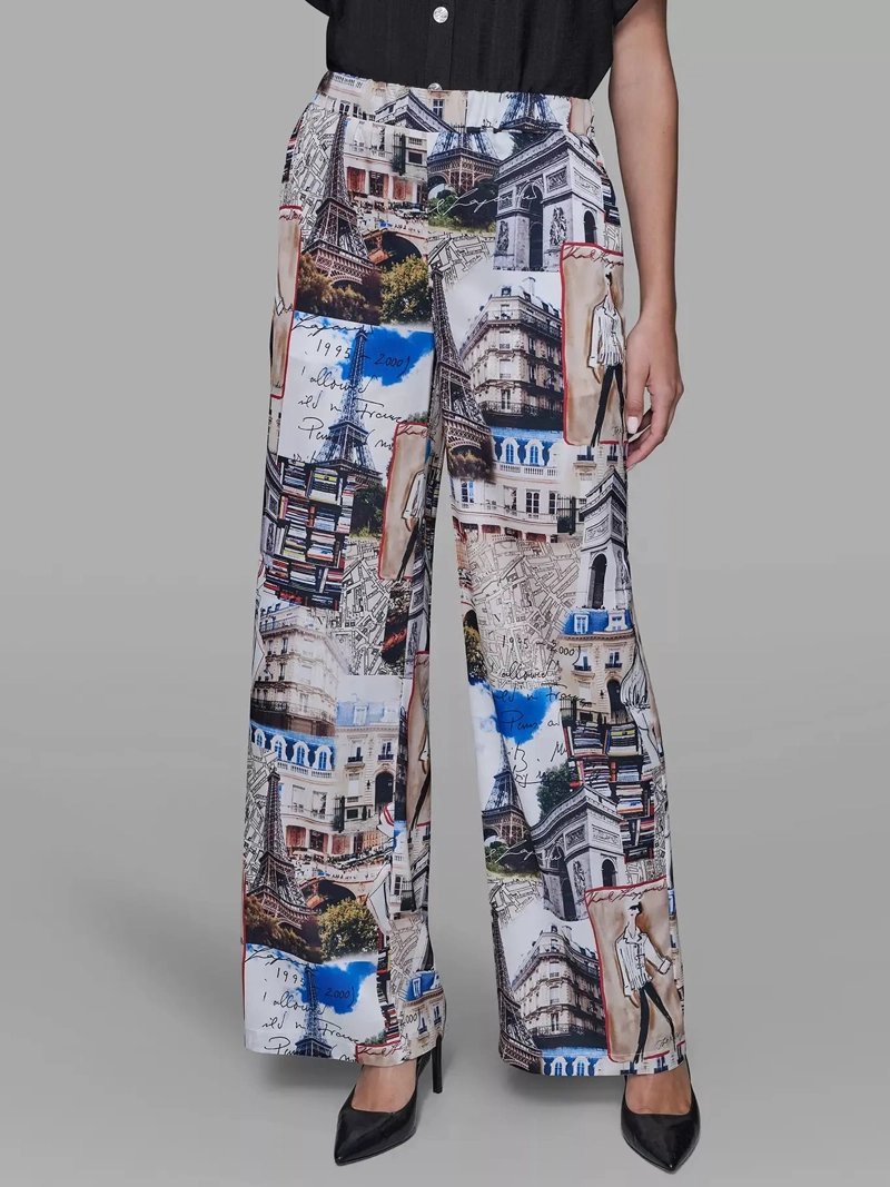 PANTALON SUAVE CON ESTAMPADO DE CIUDAD - 2