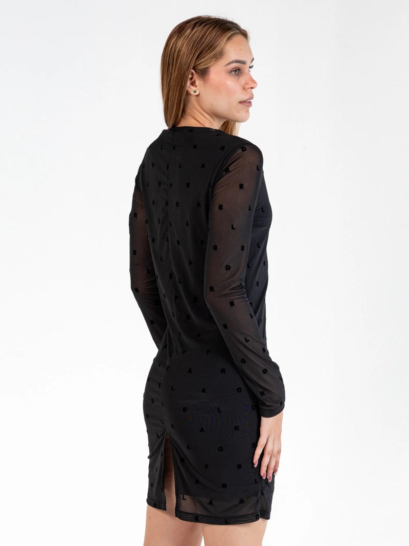 VESTIDO DE MALLA CON ESTAMPADO - 5