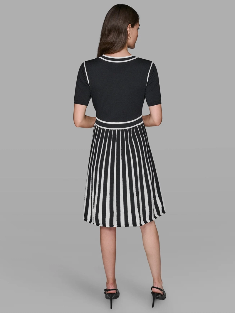 VESTIDO DE PUNTO CON PLIEGUES - 2