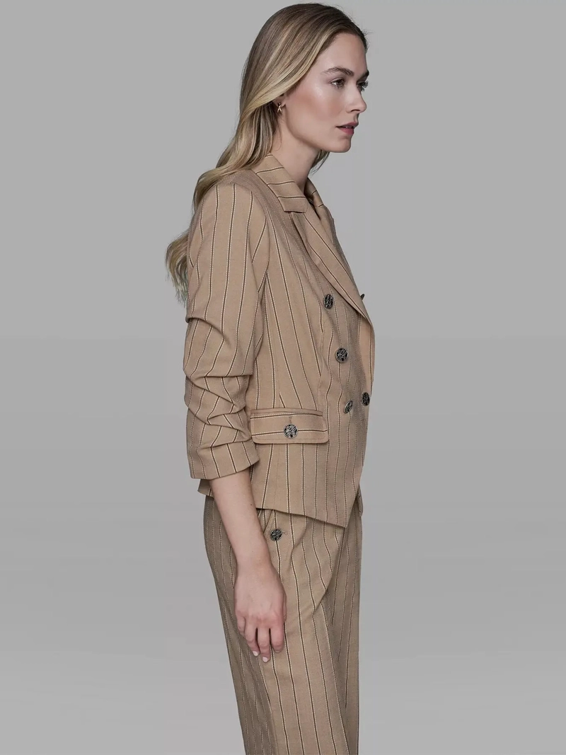 BLAZER A RAYAS CON MANGAS FRUNCIDAS - 4