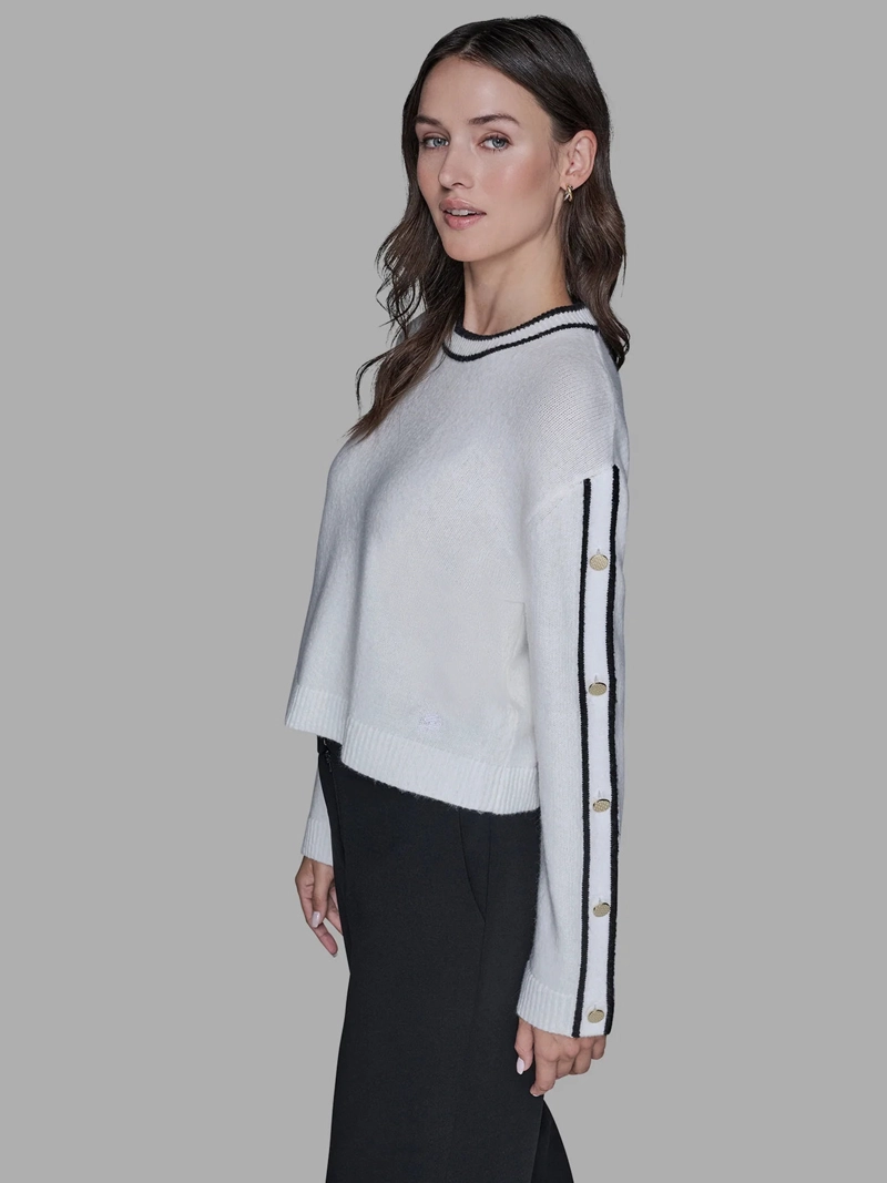 SWEATER CON BOTONES EN LAS MANGAS - 4