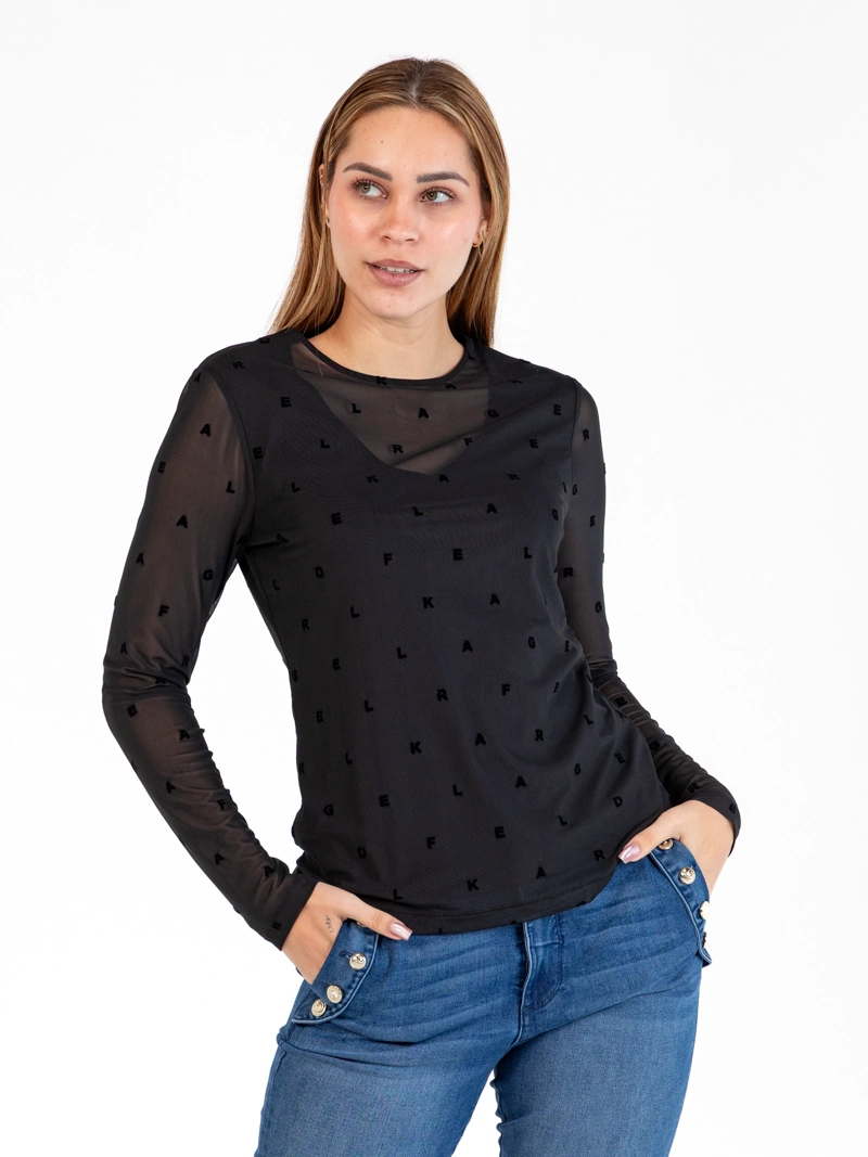 TOP DE MALLA CON ESTAMPADO - 1