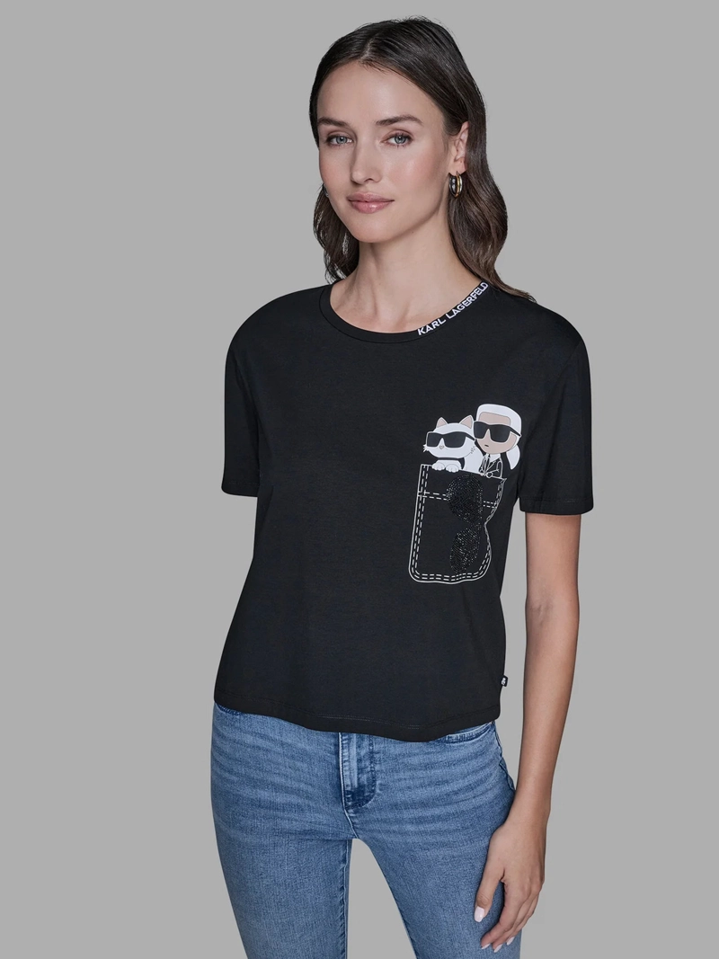 POLERA CON ESTAMPADO DE KARL & CHOUPETTE - 1
