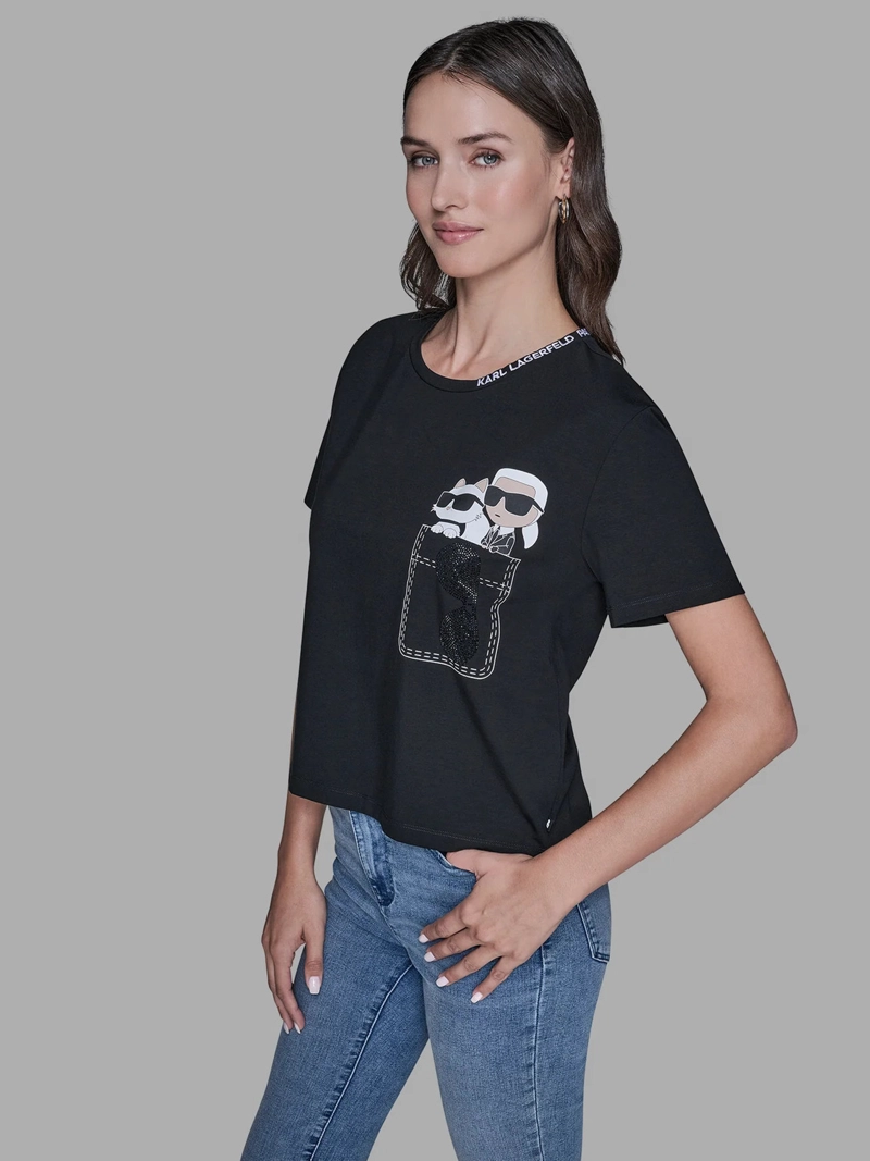 POLERA CON ESTAMPADO DE KARL & CHOUPETTE - 5