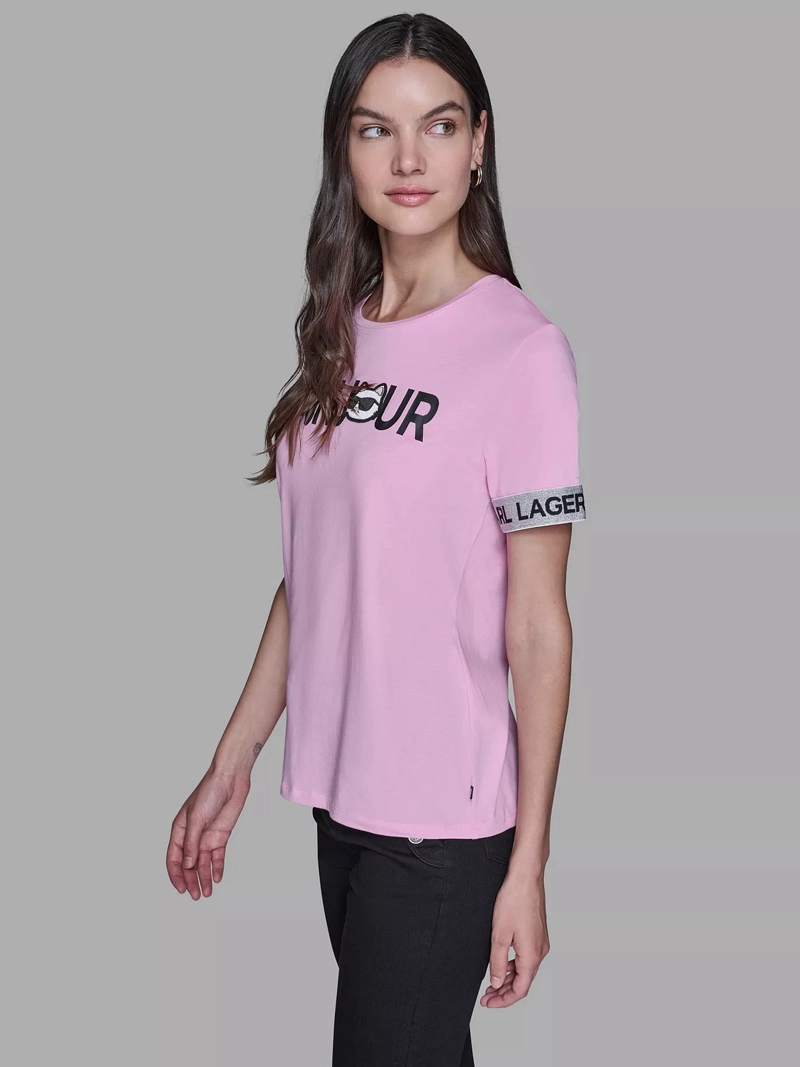 POLERA CON ESTAMPADO BONJOUR Y LOGO EN LAS MANGAS - 5