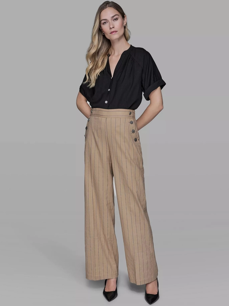 PANTALON A RAYAS CON DETALLES NAUTICOS - 1