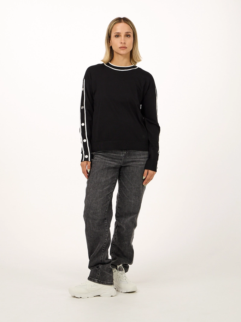 SWEATER DE MANGA LARGA CON BOTONES - 1