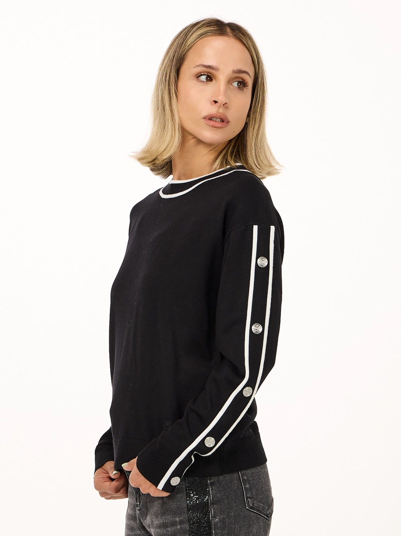 SWEATER DE MANGA LARGA CON BOTONES - 4