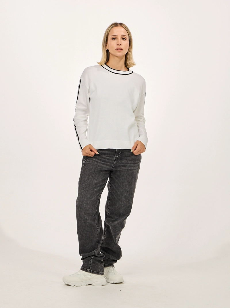 SWEATER DE MANGA LARGA CON BOTONES - 1