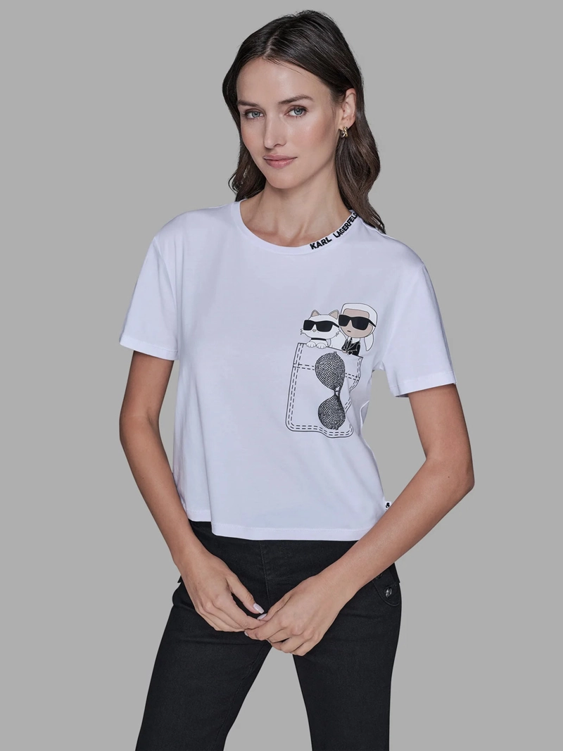 POLERA CON ESTAMPADO DE KARL & CHOUPETTE - 1