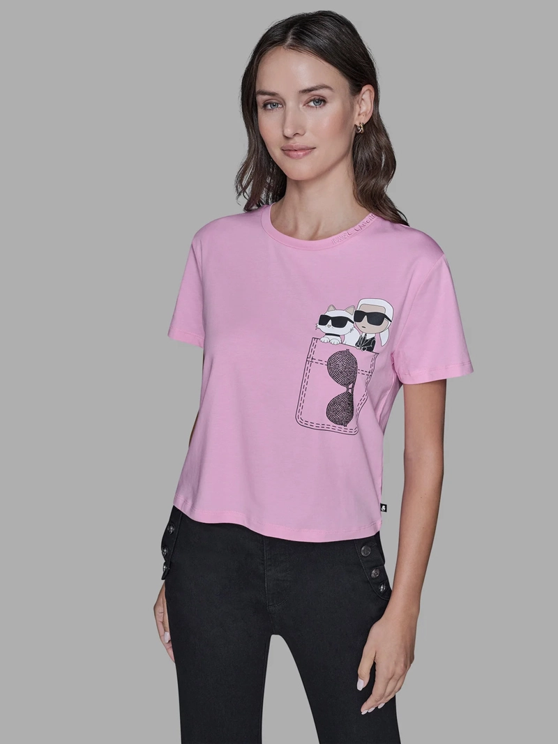 POLERA CON ESTAMPADO DE KARL & CHOUPETTE - 1
