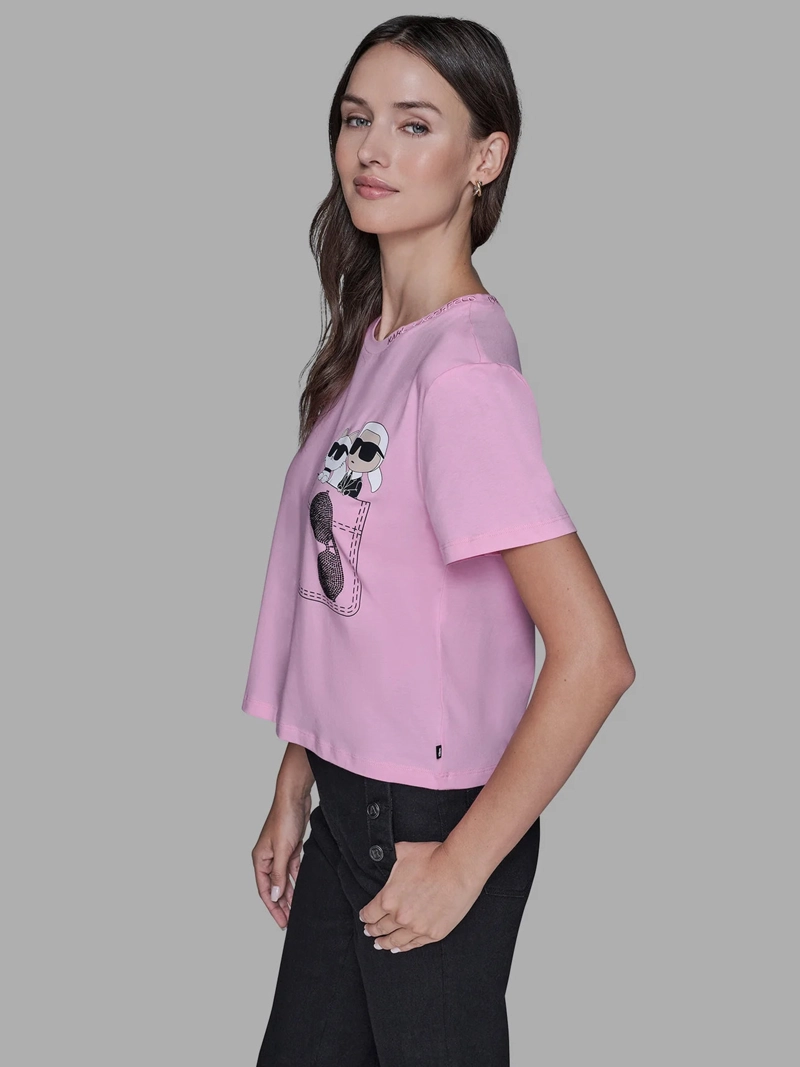 POLERA CON ESTAMPADO DE KARL & CHOUPETTE - 5